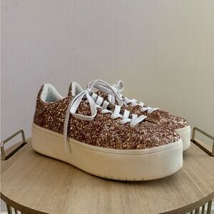 J. Adams Glitter Platform Sneaker